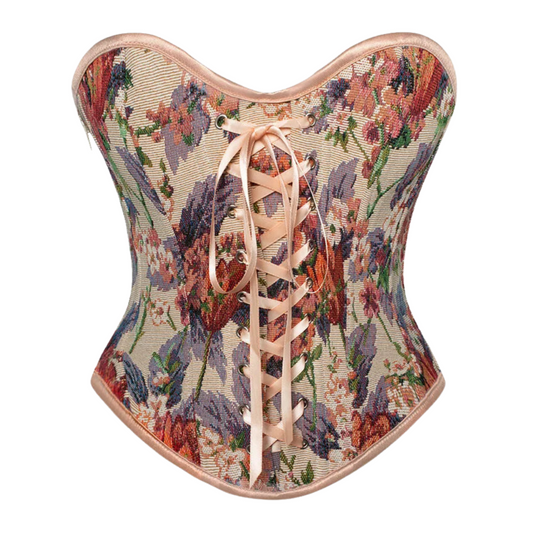 Scarlet Darknesss Floral Tapestry Corset Top