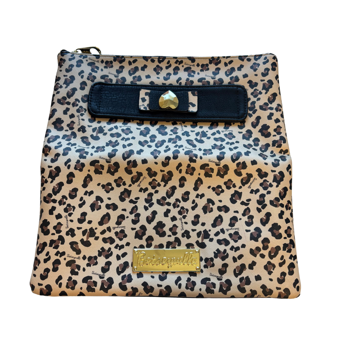 Vintage Y2K Betseyville by Betsey Johnson Leopard Print Envelop Clutch