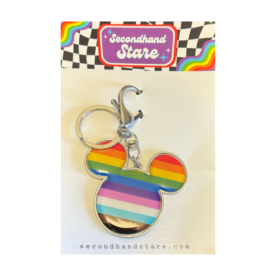 Disney Mickey Mouse Pride Flag Keychain