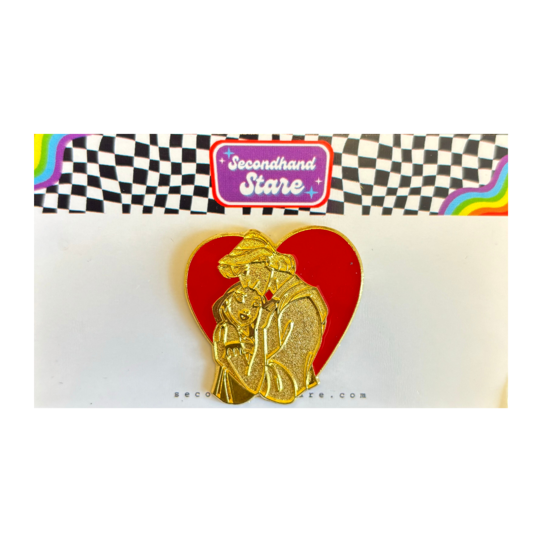 Disney Pocahontas Gold Enamel Heart Pin