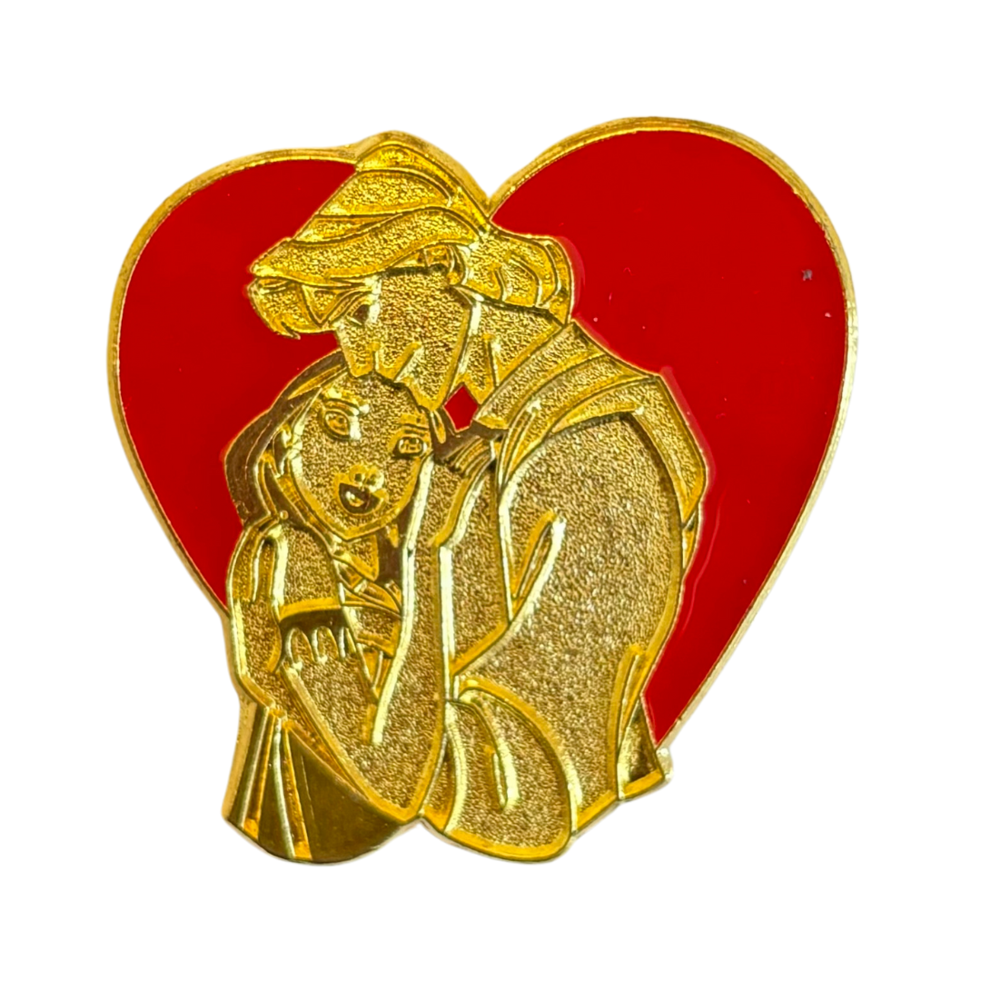 Disney Pocahontas Gold Enamel Heart Pin