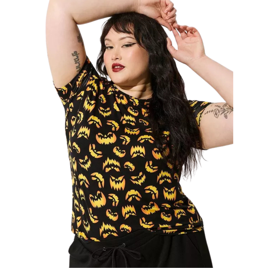 Torrid Jack-o-Lantern Print Graphic Tee