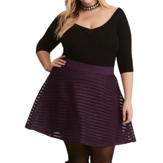 Torrid Plum Mesh Circle Skirt