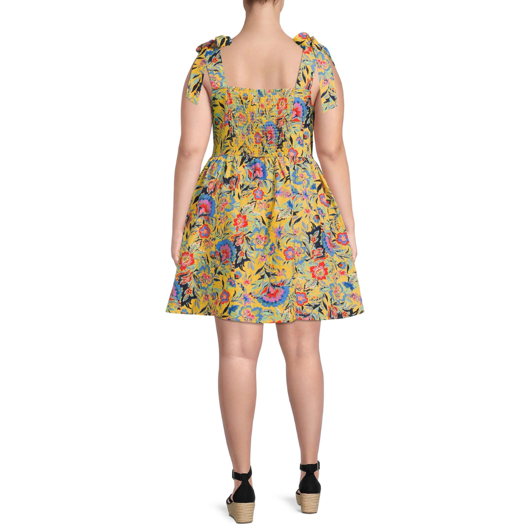 Yellow Floral Mini Dress