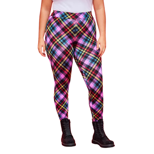 Torrid x Betsey Johnson Multicolor Plaid Leggings