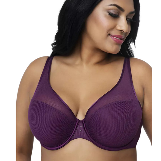 Purple Mesh T Shirt Bra (40 DD)