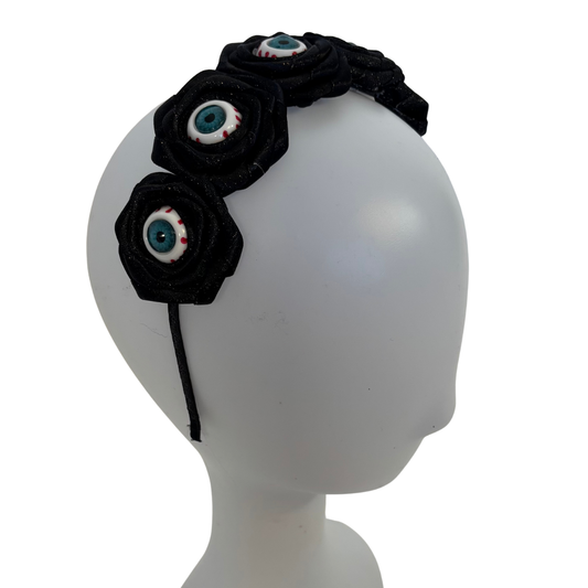 Black Rose/ Eyeball Headband
