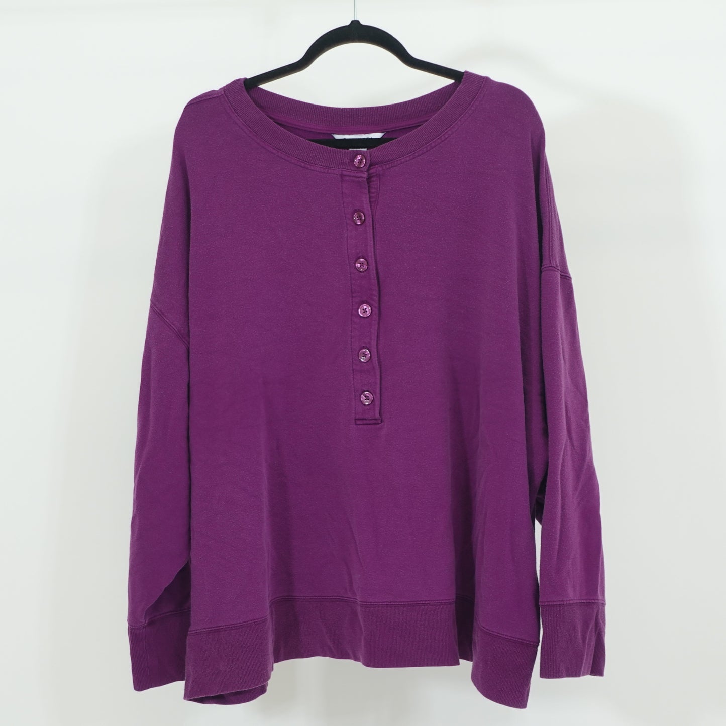 Purple Half-Button Up Sweatshirt